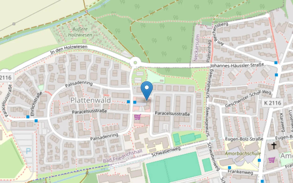 Karte: SEO-Retter Standort, Europaplatz 7, 74177 Bad Friedrichshall