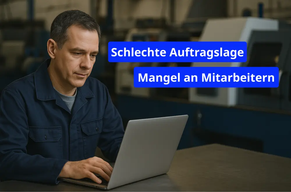 Ausgangslage des Lohnfertigers: schlechte Auftragslage und Mangel an Mitarbeitern