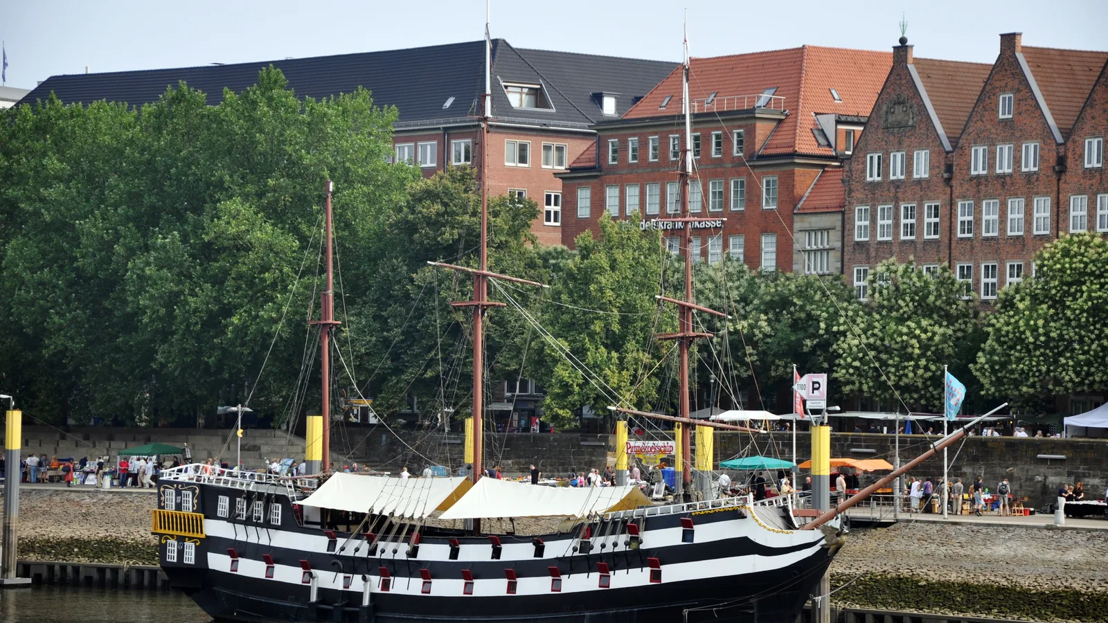 Die Schlachte an der Weser in Bremen