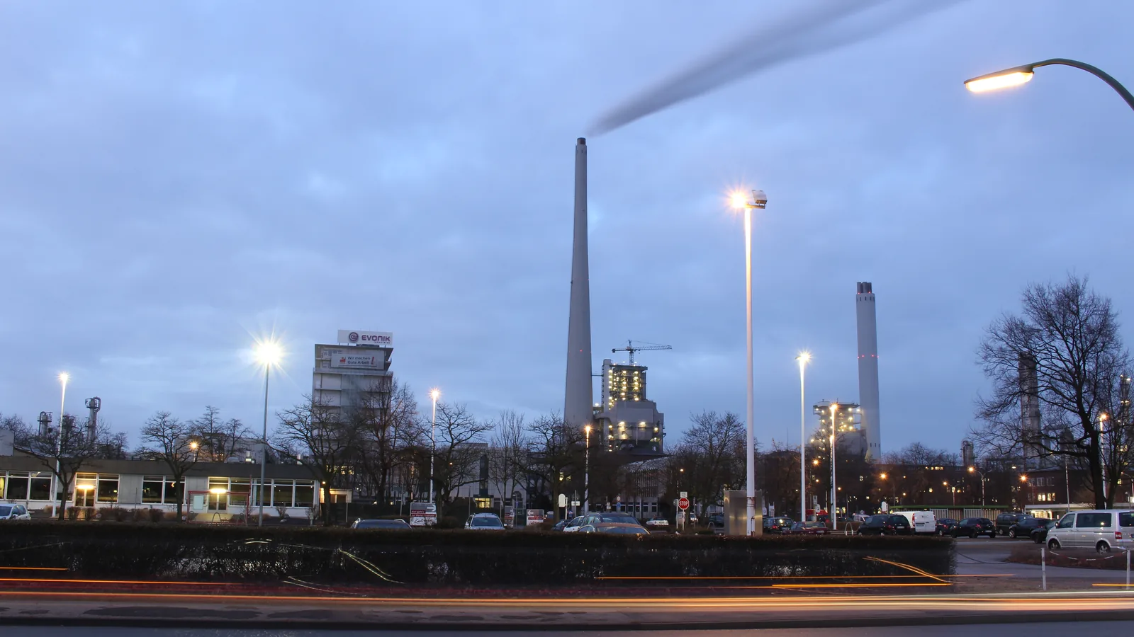 Chemiepark Marl am Abend