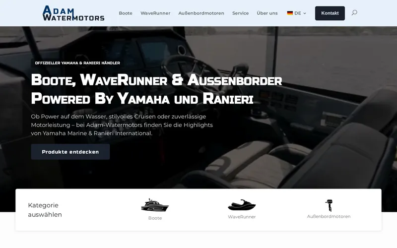 Website-Referenz: Adam Watermotors