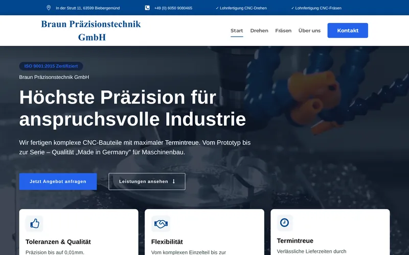 Website von Braun CNC-Fertigung
