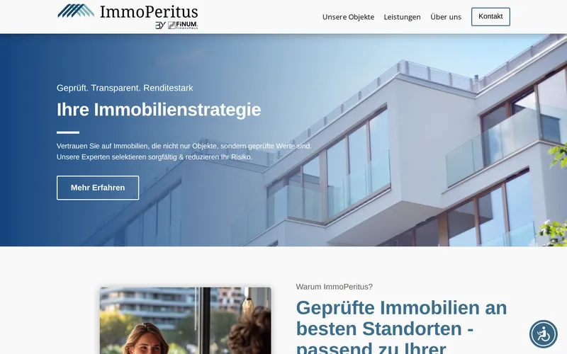 Website von Immoperitus aus München