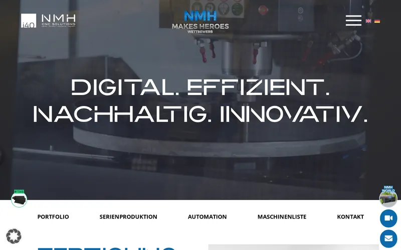 Website von NMH GmbH