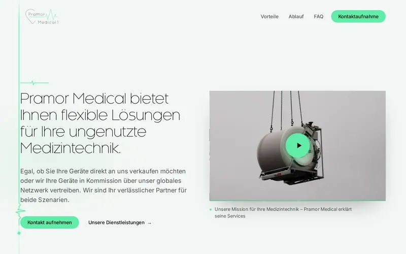 Website von Pramor Medical