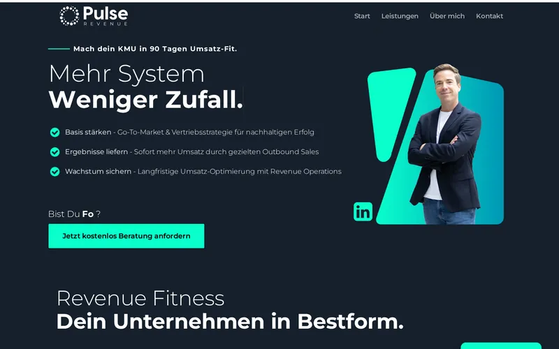Website von Pulse Revenue