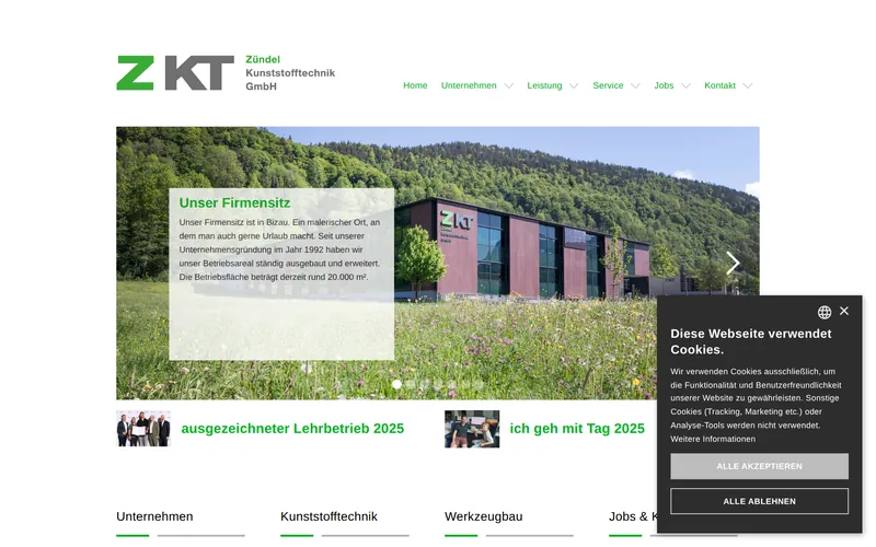 Website von ZKT