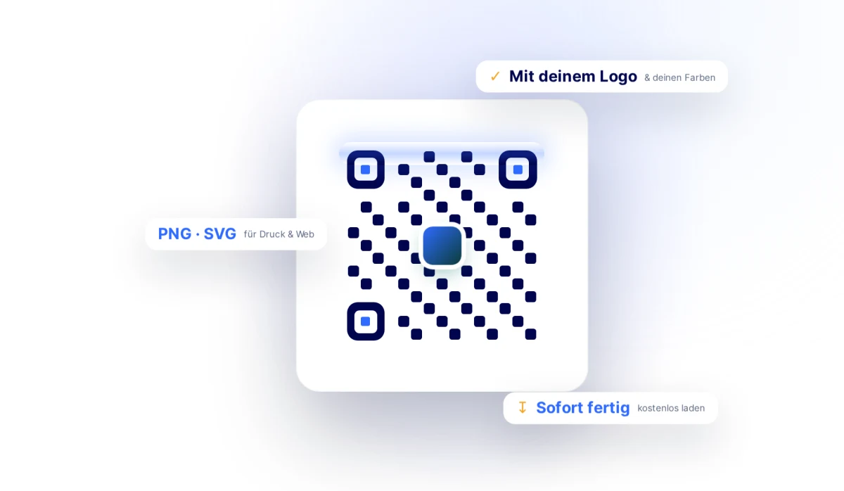 QR-Code Generator von SEO-Retter — Erstelle kostenlos deinen QR-Code — mit eigener Farbe, Logo und Stil, als PNG oder SVG zum Download.